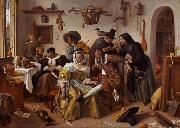 Jan Steen The Word Upside Down (mk08) oil painting picture wholesale